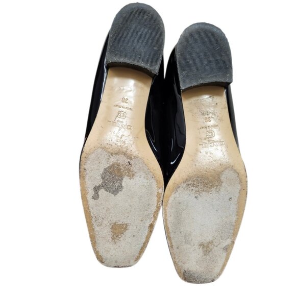 Carel Paris Patent Leather Mary Jane Heels Black Size 38/7.5 Low Block Heel - Picture 12 of 16